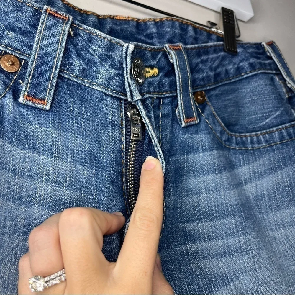 VINTAGE True Religion Two Toned Bootcut Jeans Women’s Size 30 - Picture 6 of 12
